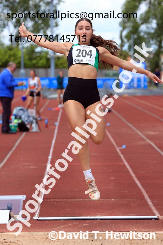 Womens Under-20s long jump, 2024 Northern Senior and Under-20s Track and Field Champs, Middlesbrough.  Photo: David T. Hewitson/Sports for All Pics